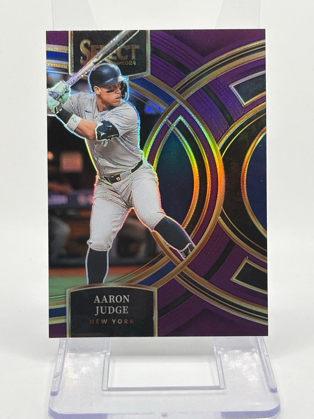 2024 Panini Select Aaron Judge Premier Purple Prizm Refractor 79/99 SP Yankees